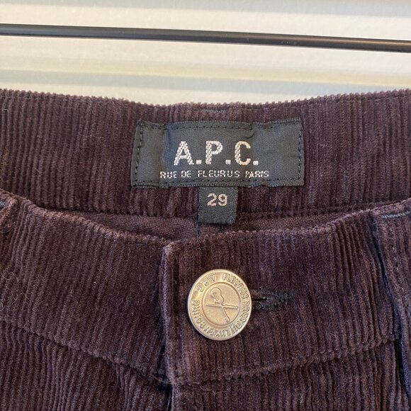 APC Dark Brown Corduroy Pants - Gently Worn, Size 29 - Picture 2 of 10